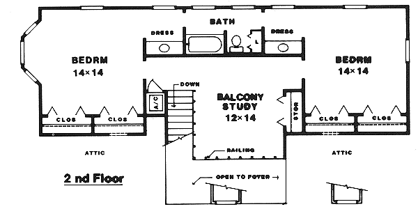 Upper/Second Floor Plan: 14-184
