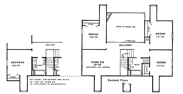 Upper/Second Floor Plan: 14-185