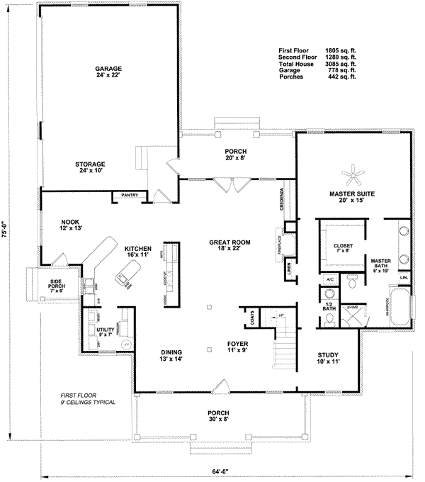 Main Floor Plan: 14-192