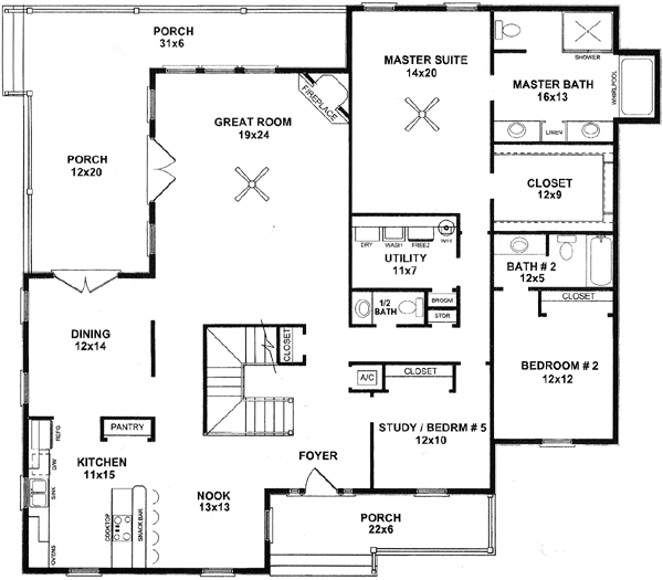 Main Floor Plan: 14-195
