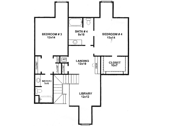 Upper/Second Floor Plan: 14-195