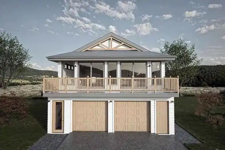 Craftsman house plans 144-113 - front exterior, 1,271 sq ft, 2 bed, 1 bath house plans | Monster House Plans