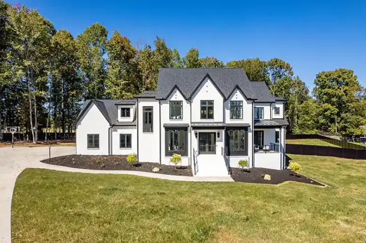 Transitional house plans 145-104 - front exterior, 3,644 sq ft, 5 bed, 4 bath house plans | Monster House Plans