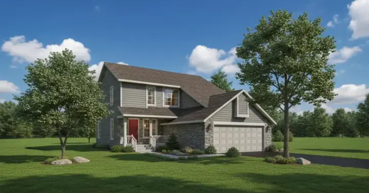 Contemporary house plans 15-125 - front exterior, 1,502 sq ft, 3 bed, 2 bath house plans | Monster House Plans