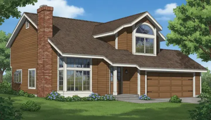 Contemporary house plans 15-126 - front exterior, 1,404 sq ft, 3 bed, 1 bath house plans | Monster House Plans