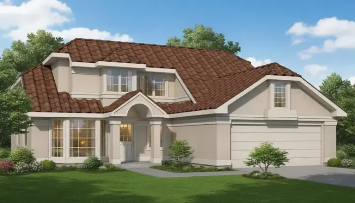 Southwest house plans 15-129 - front exterior, 1,575 sq ft, 3 bed, 2 bath house plans | Monster House Plans