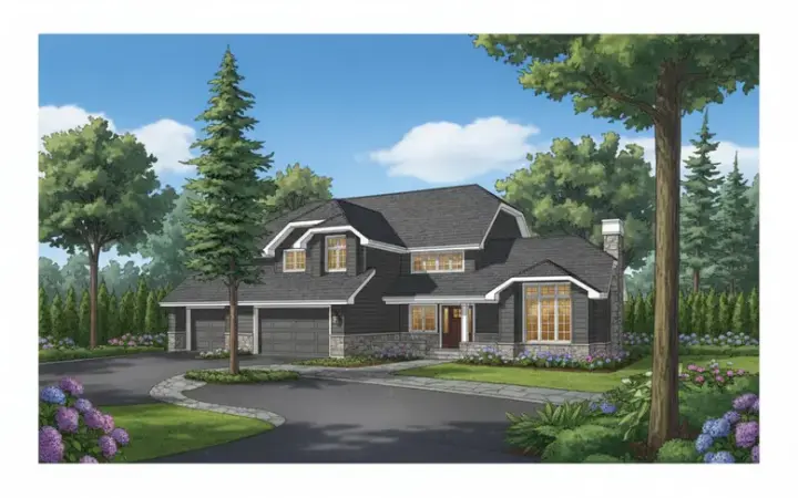 Traditional house plans 15-145 - front exterior, 3,126 sq ft, 4 bed, 2 bath house plans | Monster House Plans