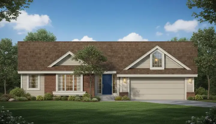 Traditional house plans 15-147 - front exterior, 1,560 sq ft, 3 bed, 2 bath house plans | Monster House Plans