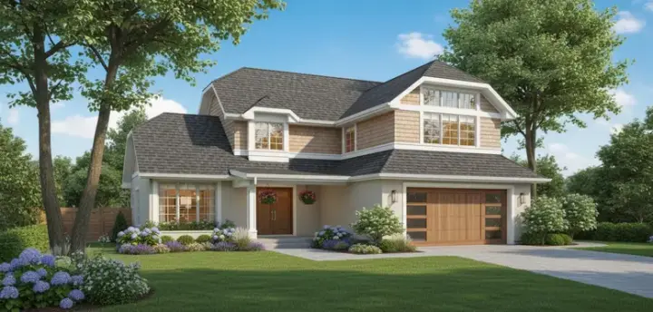 Traditional house plans 15-150 - front exterior, 1,990 sq ft, 3 bed, 2 bath house plans | Monster House Plans