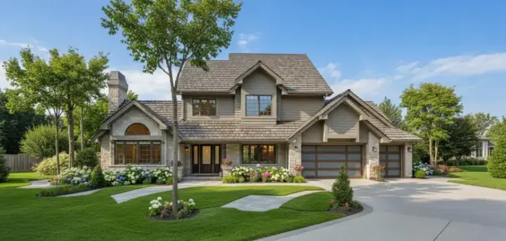 Contemporary house plans 15-160 - front exterior, 2,826 sq ft, 4 bed, 3 bath house plans | Monster House Plans
