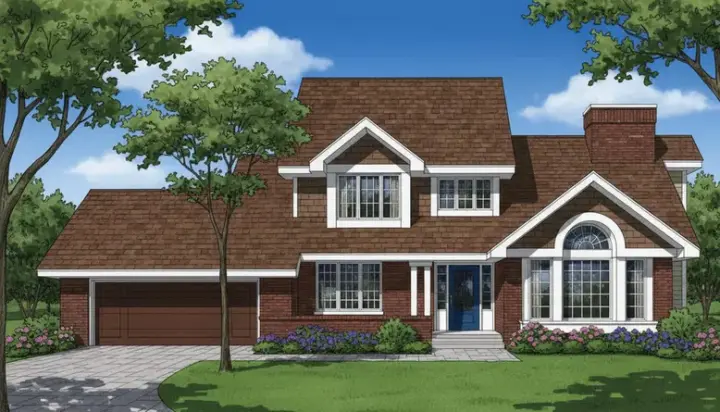 Traditional house plans 15-166 - front exterior, 2,650 sq ft, 4 bed, 2 bath house plans | Monster House Plans