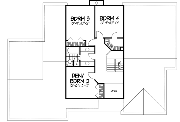 Upper/Second Floor Plan: 15-166