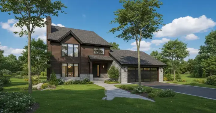 Contemporary house plans 15-171 - front exterior, 1,651 sq ft, 3 bed, 2 bath house plans | Monster House Plans