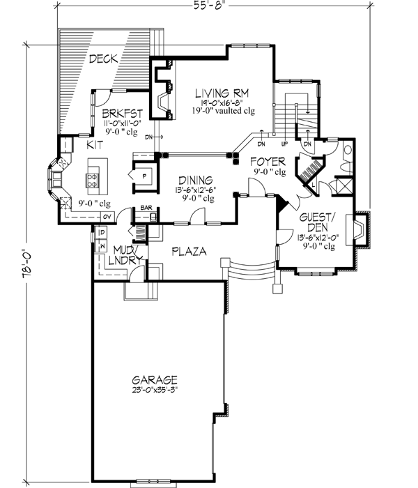 Contemporary House Plan 4 Bedrooms 3 Bath 2806 Sq Ft Plan 15 178