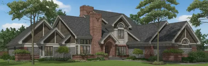 Contemporary house plans 15-180 - front exterior, 5,042 sq ft, 4 bed, 3 bath house plans | Monster House Plans