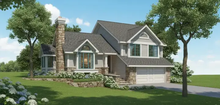 Northwest house plans 15-193 - front exterior, 1,776 sq ft, 3 bed, 2 bath house plans | Monster House Plans