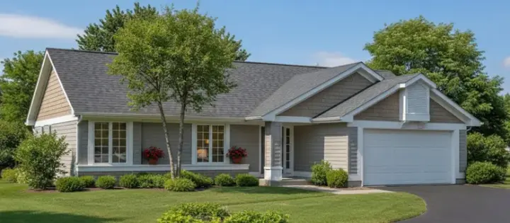 Ranch house plans 15-196 - front exterior, 1,159 sq ft, 3 bed, 2 bath house plans | Monster House Plans