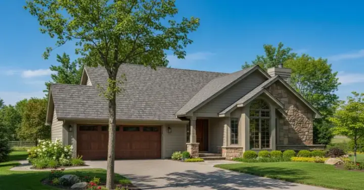 Ranch house plans 15-200 - front exterior, 1,368 sq ft, 3 bed, 2 bath house plans | Monster House Plans