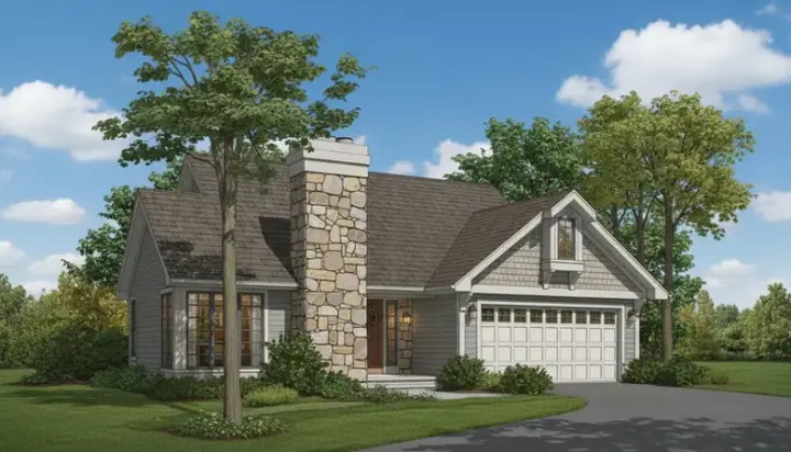Contemporary house plans 15-209 - front exterior, 1,231 sq ft, 3 bed, 2 bath house plans | Monster House Plans