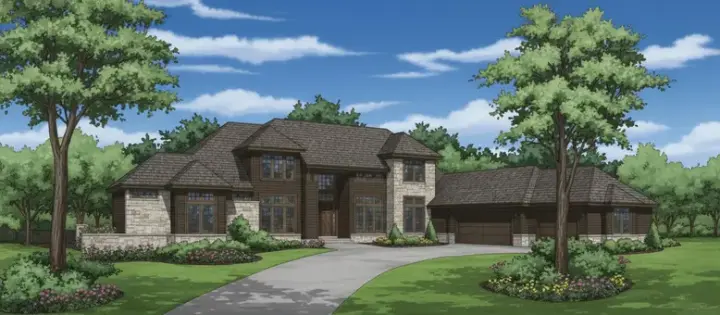 English Country house plans 15-279 - front exterior, 4,366 sq ft, 5 bed, 4 bath house plans | Monster House Plans