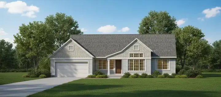 Contemporary house plans 15-301 - front exterior, 1,636 sq ft, 3 bed, 2 bath house plans | Monster House Plans