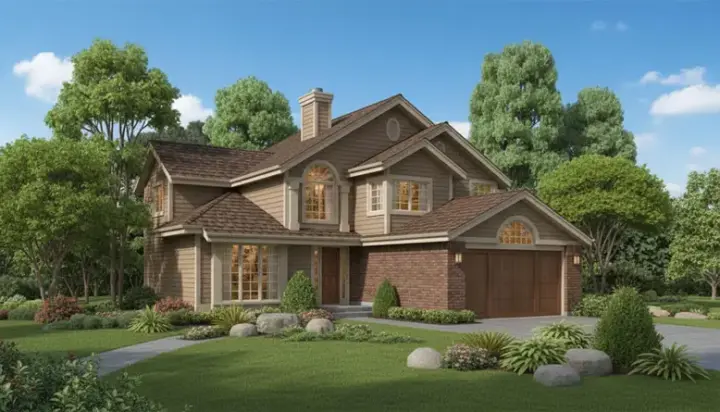 Northwest house plans 15-303 - front exterior, 2,153 sq ft, 4 bed, 2 bath house plans | Monster House Plans