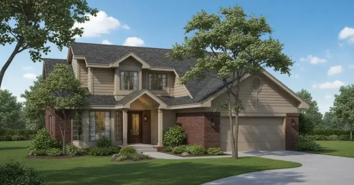 Northwest house plans 15-310 - front exterior, 1,639 sq ft, 3 bed, 2 bath house plans | Monster House Plans