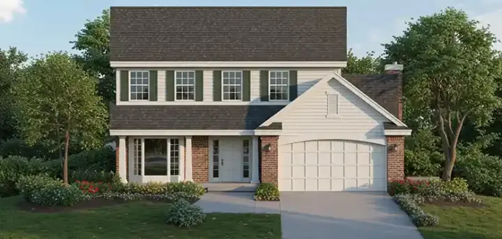 Country house plans 15-312 - front exterior, 1,790 sq ft, 4 bed, 2 bath house plans | Monster House Plans