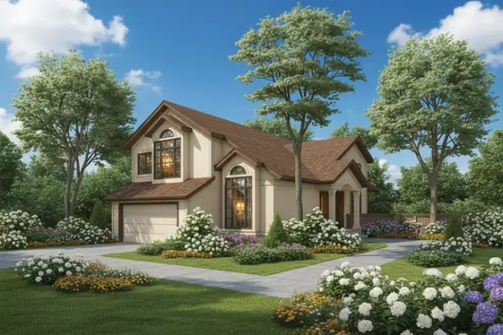 Contemporary house plans 15-315 - front exterior, 2,018 sq ft, 3 bed, 2 bath house plans | Monster House Plans