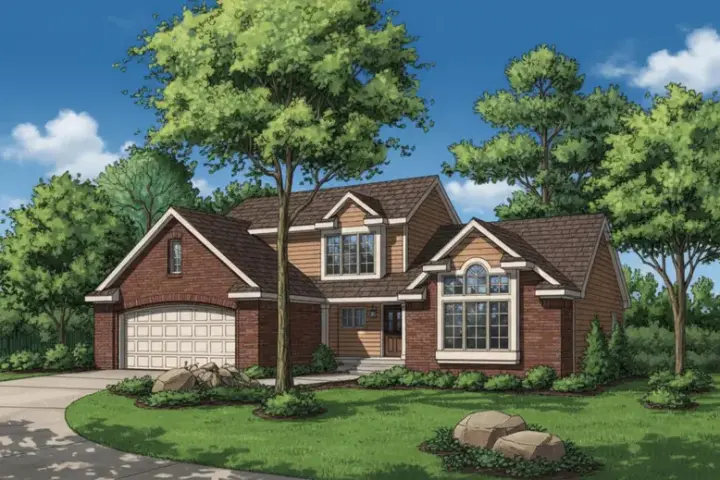 Northwest house plans 15-322 - front exterior, 2,200 sq ft, 4 bed, 2 bath house plans | Monster House Plans