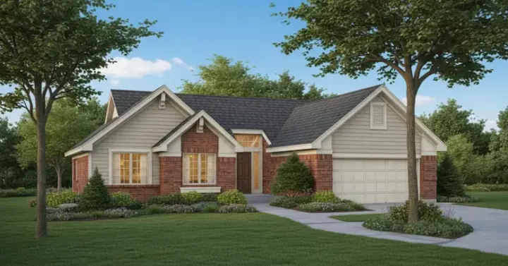 Contemporary house plans 15-324 - front exterior, 1,728 sq ft, 3 bed, 2 bath house plans | Monster House Plans