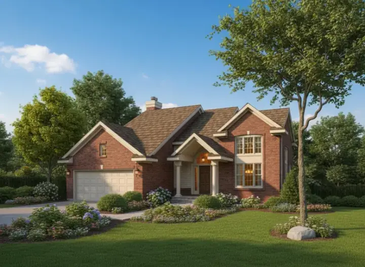Traditional house plans 15-328 - front exterior, 1,896 sq ft, 3 bed, 2 bath house plans | Monster House Plans