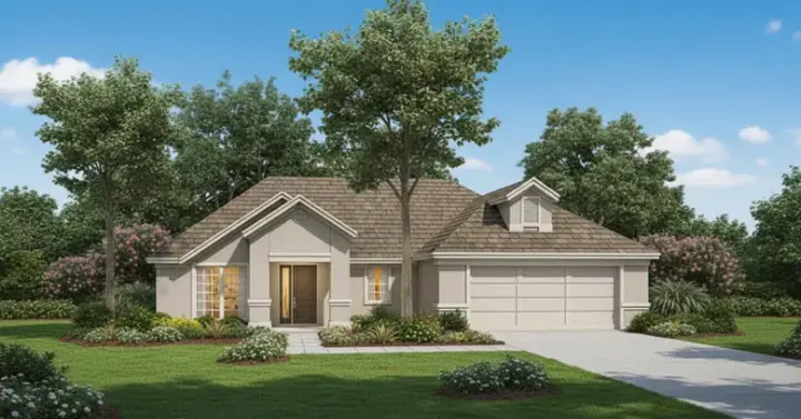 Contemporary house plans 15-335 - front exterior, 1,749 sq ft, 4 bed, 2 bath house plans | Monster House Plans