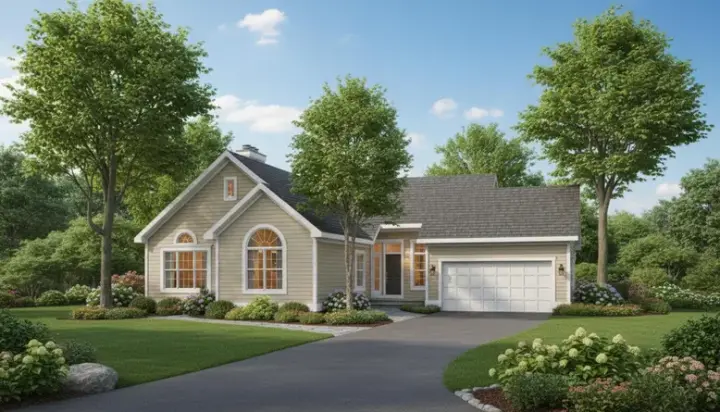 Traditional house plans 15-369 - front exterior, 1,530 sq ft, 3 bed, 2 bath house plans | Monster House Plans