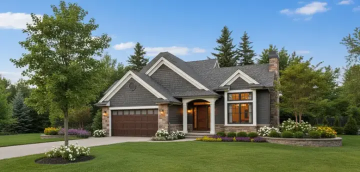 Contemporary house plans 15-387 - front exterior, 1,633 sq ft, 4 bed, 2 bath house plans | Monster House Plans