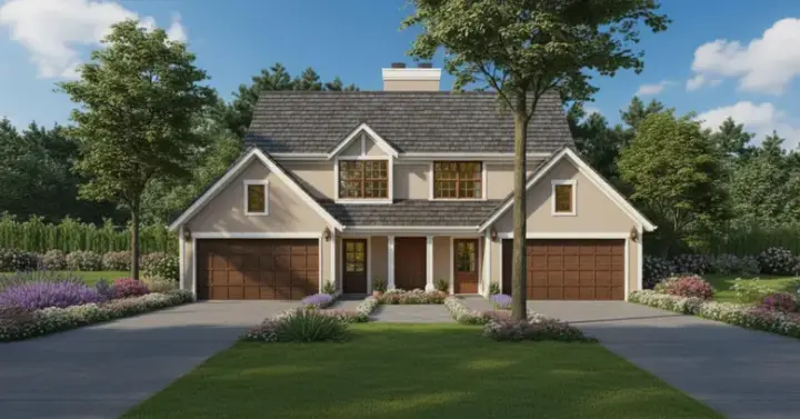 Contemporary house plans 15-393 - front exterior, 2,868 sq ft, 6 bed, 4 bath house plans | Monster House Plans