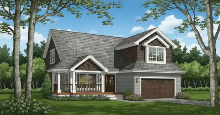 Contemporary house plans 15-394 - front exterior, 1,820 sq ft, 3 bed, 2 bath house plans | Monster House Plans