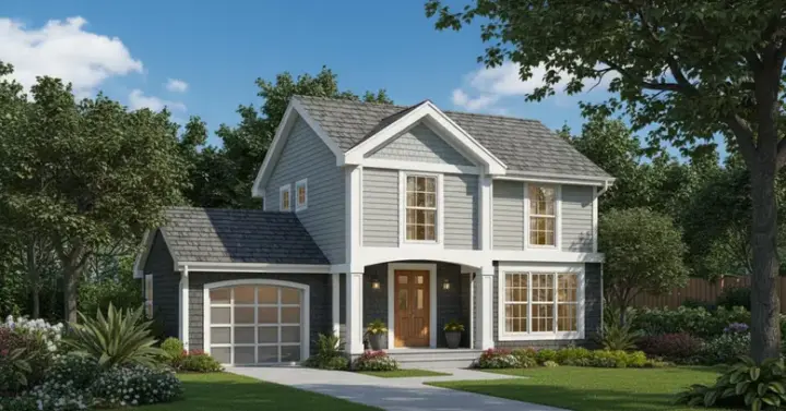 Contemporary house plans 15-395 - front exterior, 1,300 sq ft, 3 bed, 1 bath house plans | Monster House Plans
