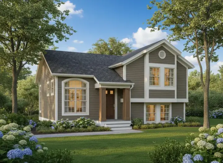 Contemporary house plans 15-398 - front exterior, 992 sq ft, 3 bed, 1 bath house plans | Monster House Plans