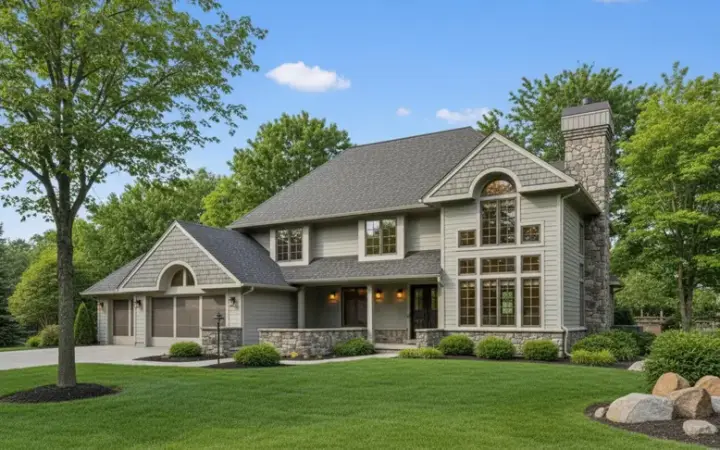 Contemporary house plans 15-399 - front exterior, 2,587 sq ft, 4 bed, 2 bath house plans | Monster House Plans
