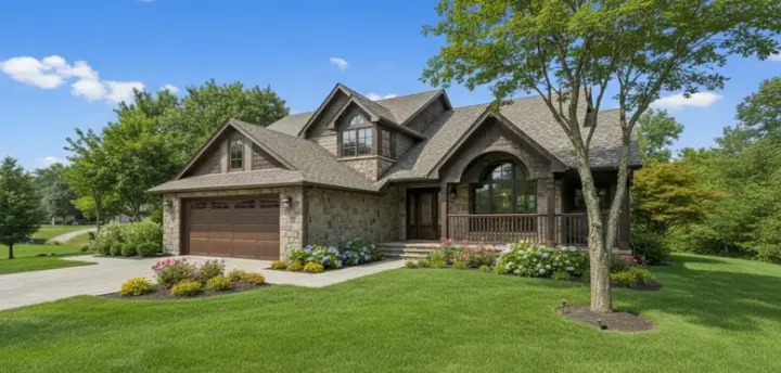 Contemporary house plans 15-403 - front exterior, 2,109 sq ft, 4 bed, 2 bath house plans | Monster House Plans