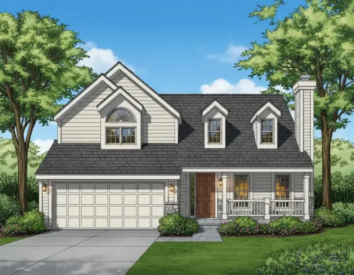 Country house plans 15-423 - front exterior, 1,787 sq ft, 3 bed, 2 bath house plans | Monster House Plans