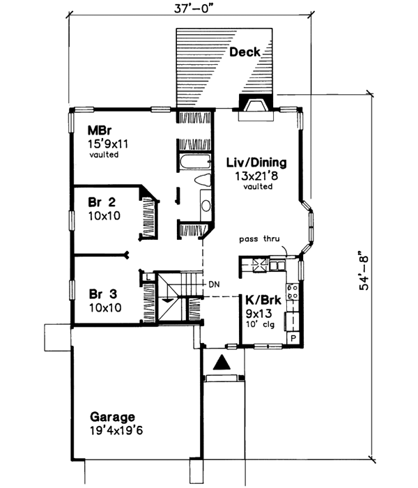 Main Floor Plan: 15-445