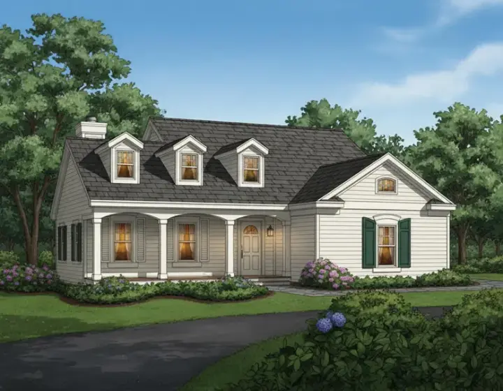 Country house plans 15-447 - front exterior, 1,999 sq ft, 4 bed, 2 bath house plans | Monster House Plans