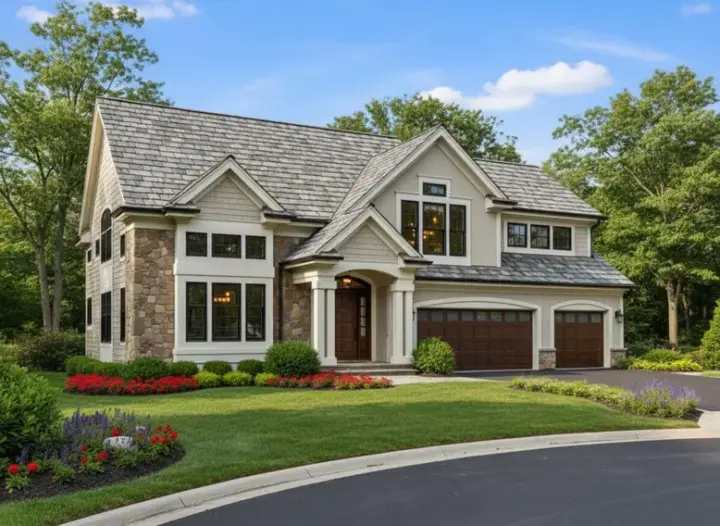 Contemporary house plans 15-450 - front exterior, 3,480 sq ft, 5 bed, 4 bath house plans | Monster House Plans