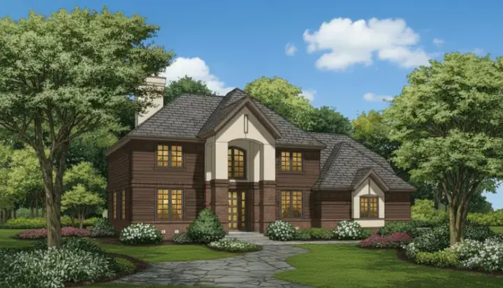 Contemporary house plans 15-452 - front exterior, 2,554 sq ft, 4 bed, 3 bath house plans | Monster House Plans