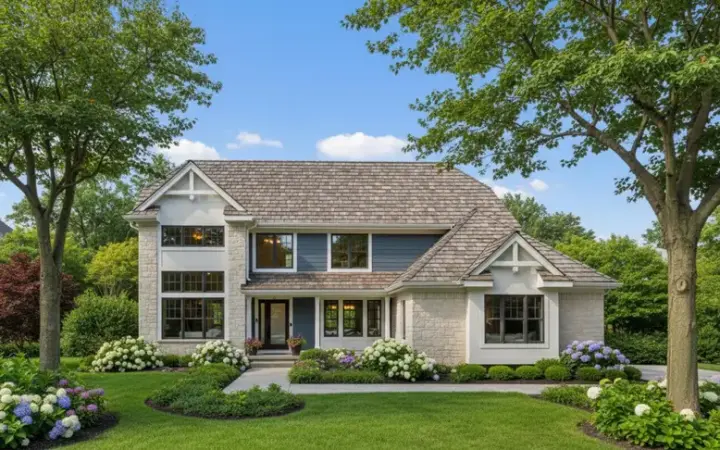 Contemporary house plans 15-453 - front exterior, 3,002 sq ft, 5 bed, 3 bath house plans | Monster House Plans
