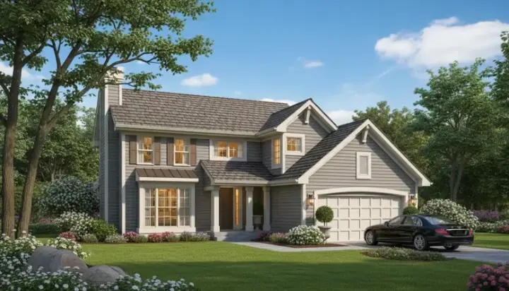 Contemporary house plans 15-454 - front exterior, 1,910 sq ft, 4 bed, 2 bath house plans | Monster House Plans