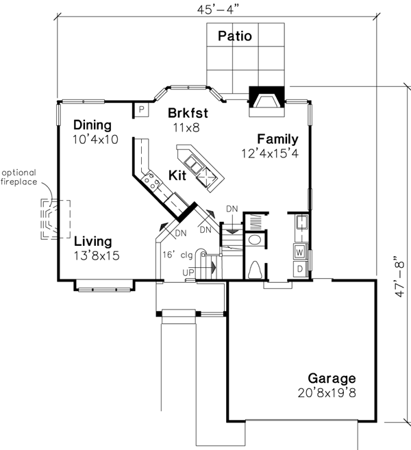 Main Floor Plan: 15-454