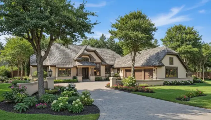 English Country house plans 15-462 - front exterior, 2,029 sq ft, 3 bed, 2 bath house plans | Monster House Plans